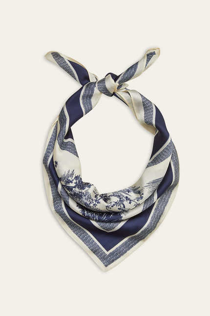 Wendy Landscape Print Square Scarf
