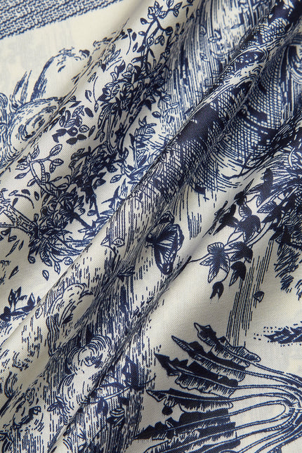 Wendy Landscape Print Square Scarf